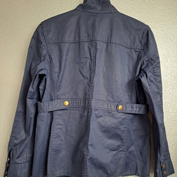 Laura Scott Royal Blue Utility Coat Size L - Picture 3 of 5